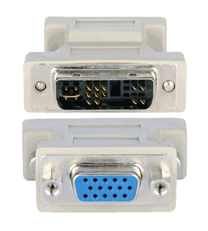 DVI male > VGA female Adapterstück
